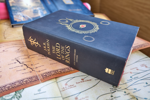 Image of a hard copy book of Tolkien's Lord of the Rings
