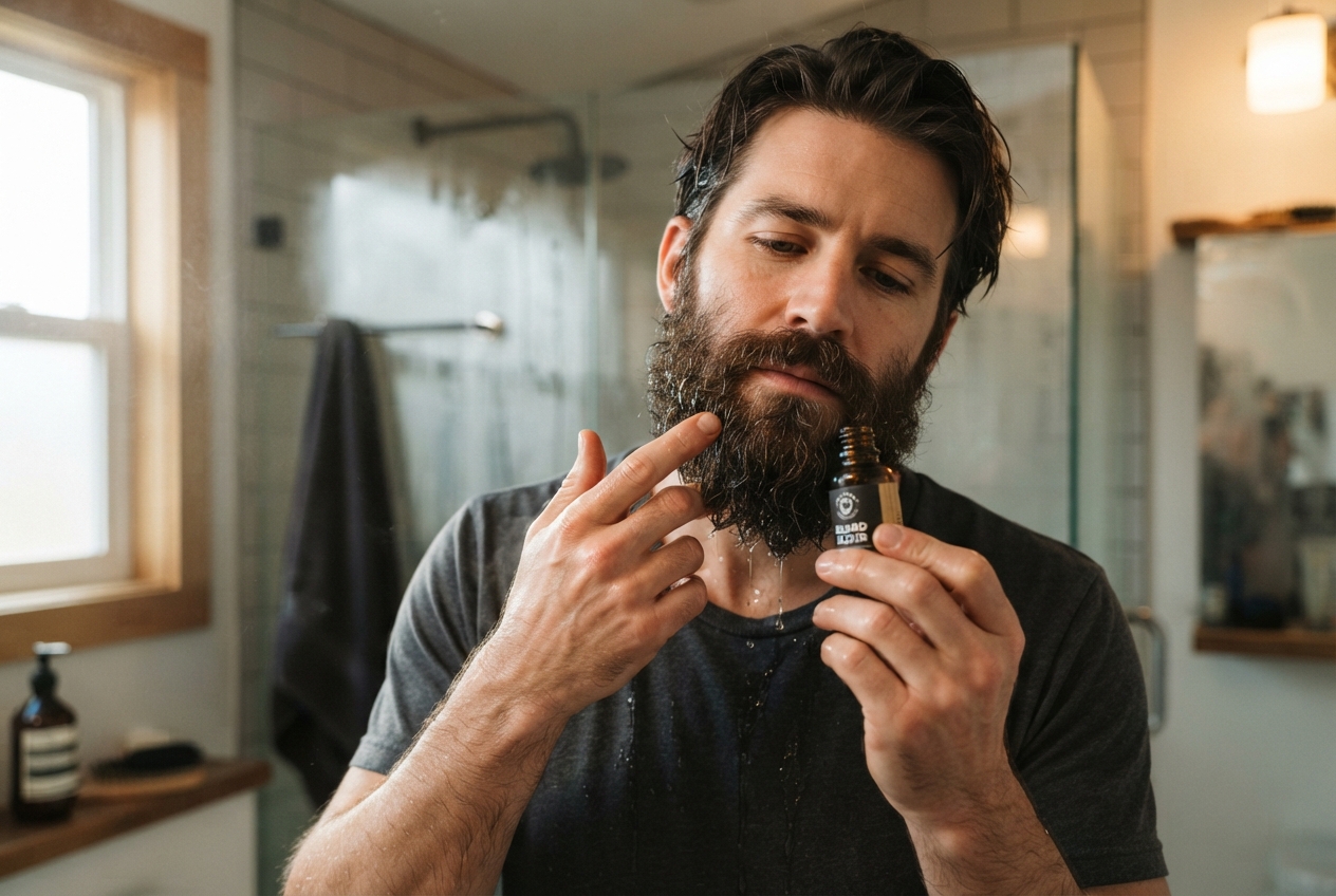 Post-gym beard care routine