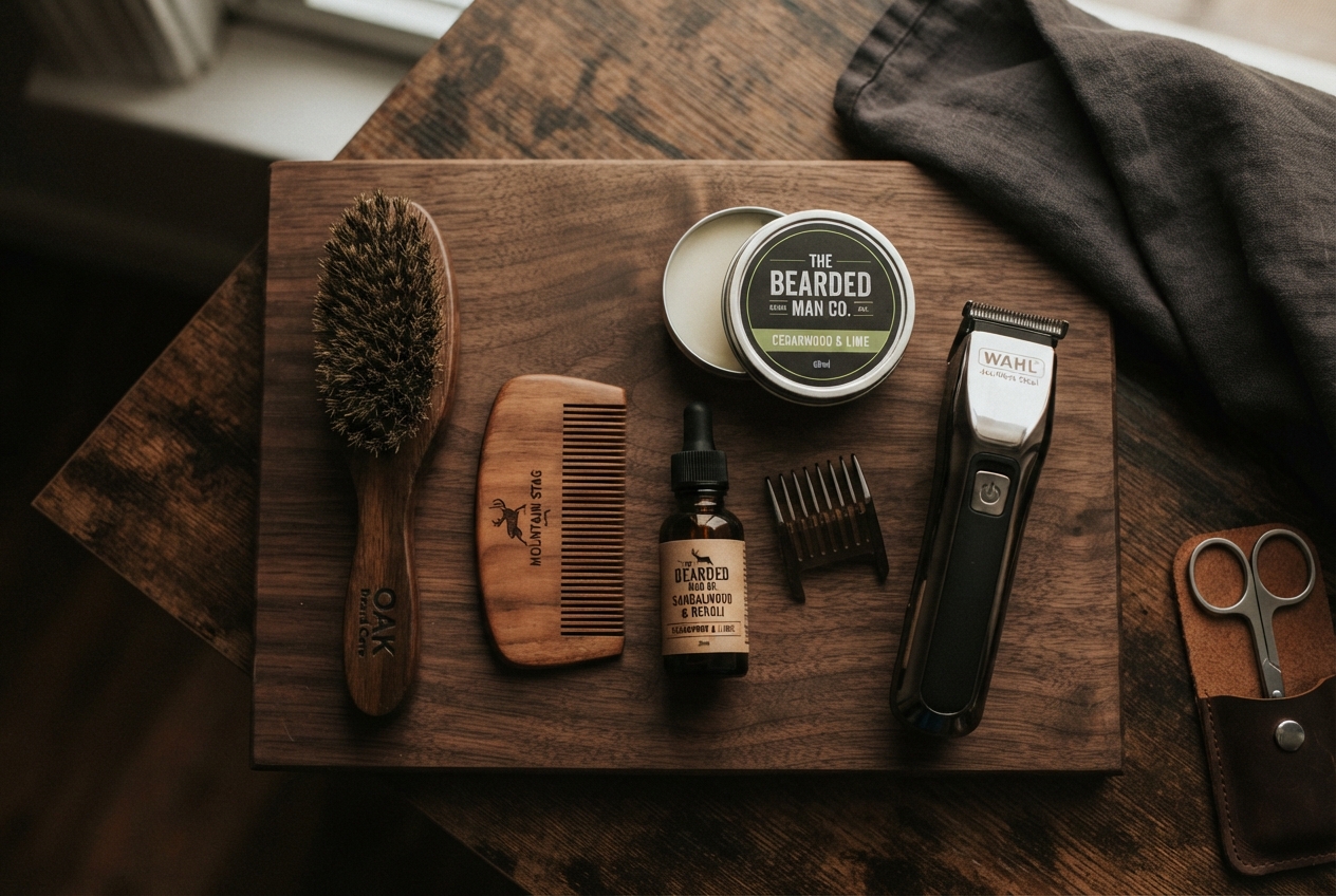 Beard shaping products and tools